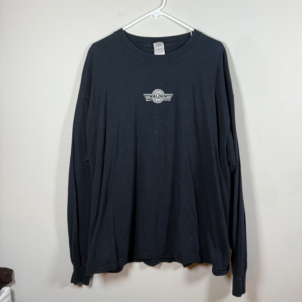 Vintage Walden Surfboards Performance Long Sleeve T‎ Shirt Black Men's Size 2XL